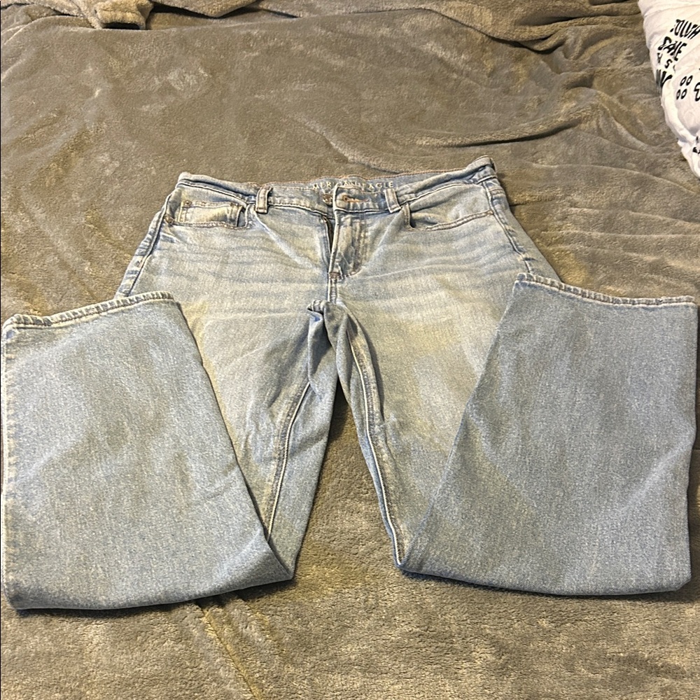 American Eagle Outfitters Light Blue Straight Leg Jeans